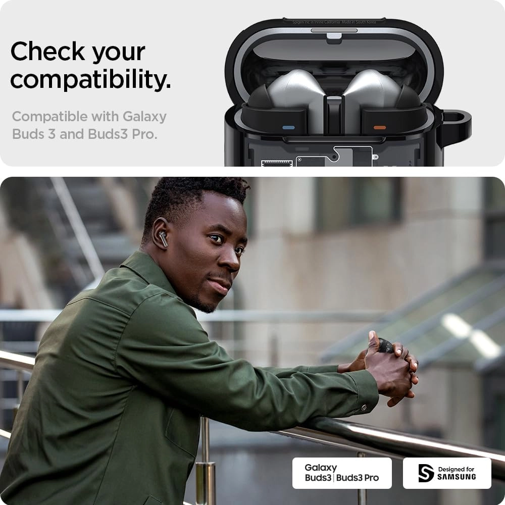 Case for Samsung Galaxy Buds3 and Galaxy Buds 3 Pro - Carabiner