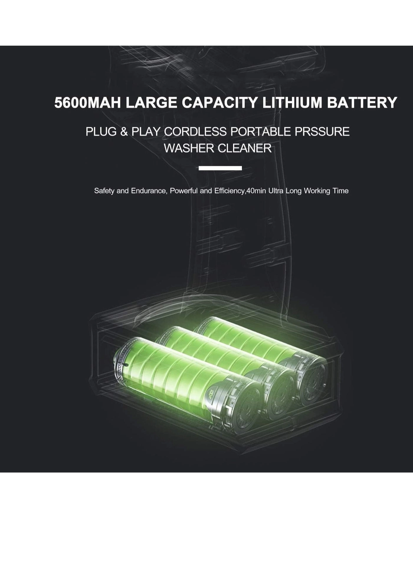 Cordless Portable Washer - 48V 200W 30Bar