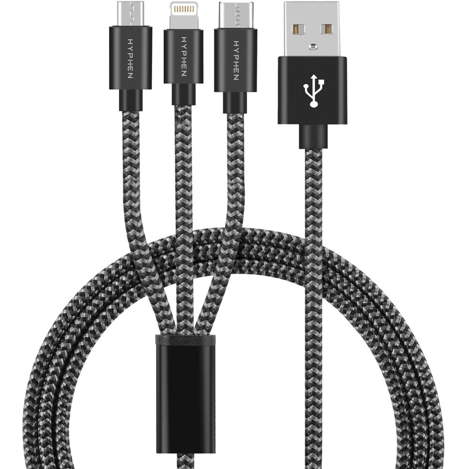 Hyphen 3 in 1 USB Cable USB Type-C to USB Type-A 1m