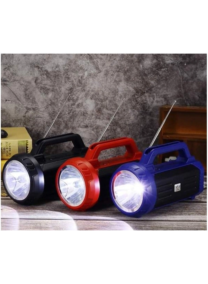 Multifunctional Portable Bluetooth speaker - Bright Flash Light Power Bank FM Radio Receiver