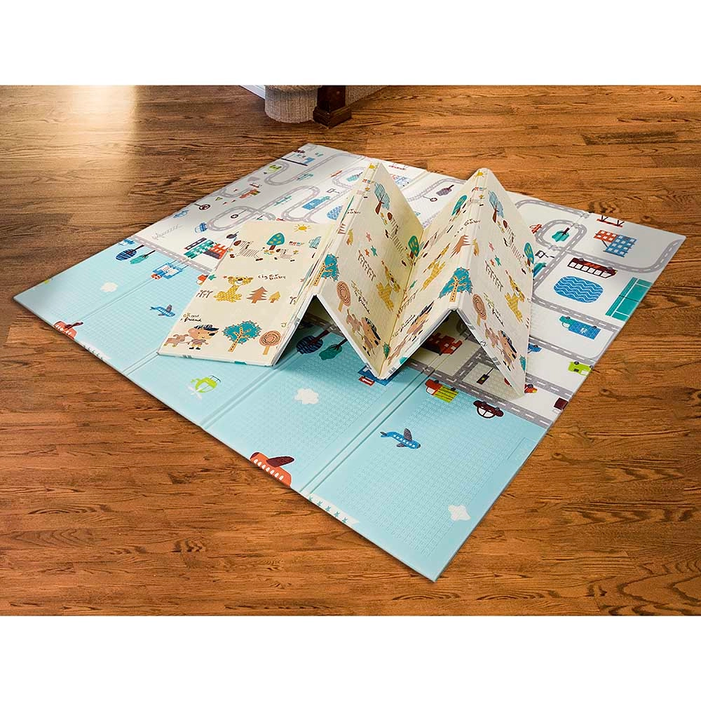 2-in-1 Double Side Foldable Play Mat - Farm City 12 months & above