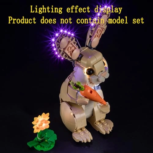 LED Light Kit for LEGO Cute Bunny Building Blocks Model 31162