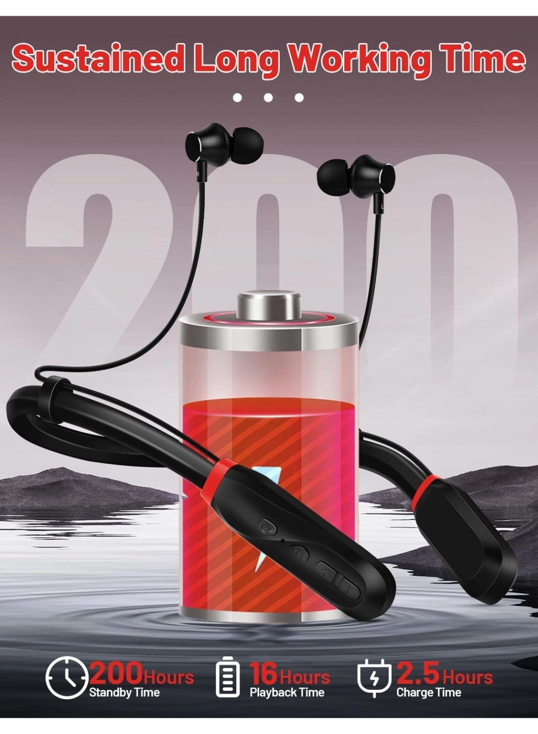 Neckband Bluetooth Headphones Wireless Headphone