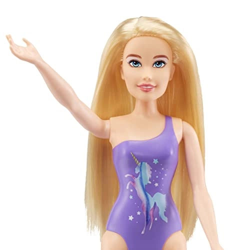 Aria Fashion Doll - 11.5" Blonde Hair Purple Swimsuit Ages 3+