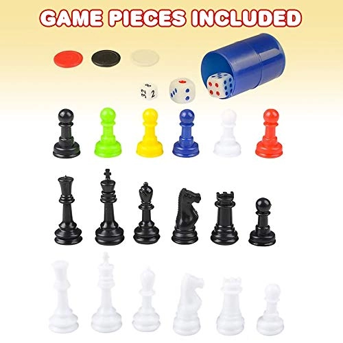10 in 1 Board Game Set - Travel-Friendly Multicolor