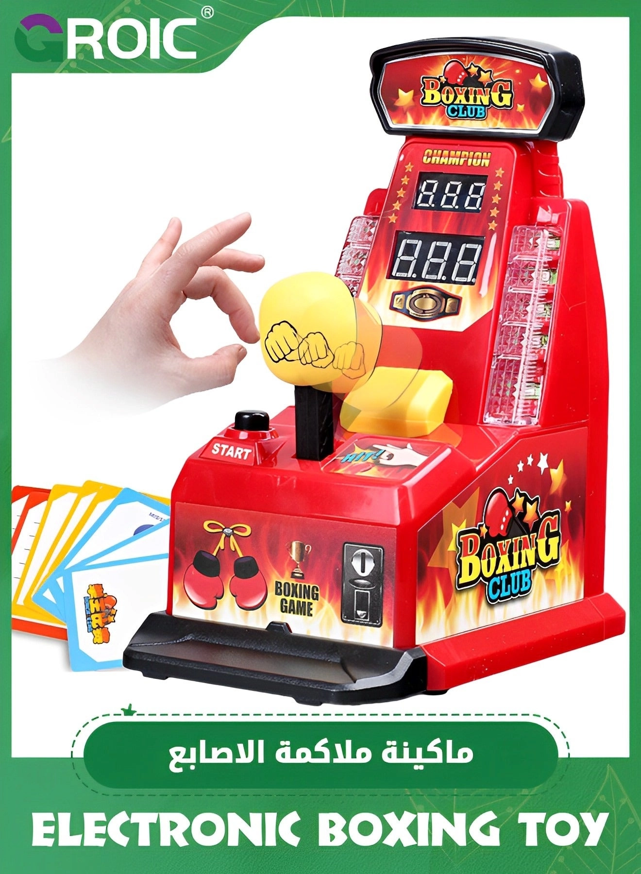 GROIC Table Boxing Game - red Plastic 3*AA battery