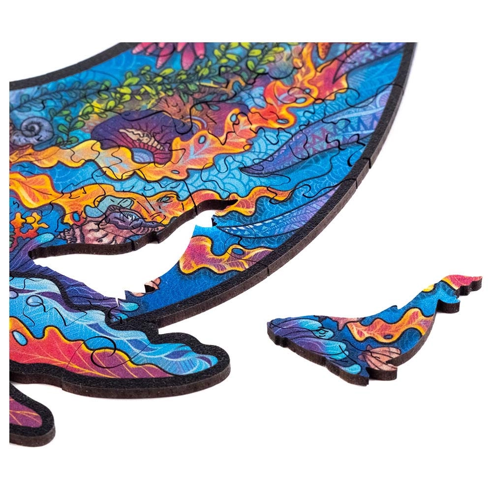 Milky Whales Wooden Puzzle (4107390-WHALES_M) - 172 pcs