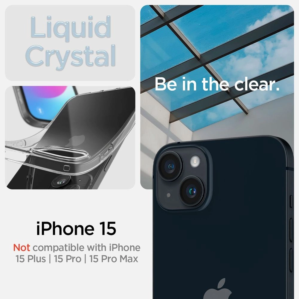 Crystal Hybrid Back Cover for iPhone 15