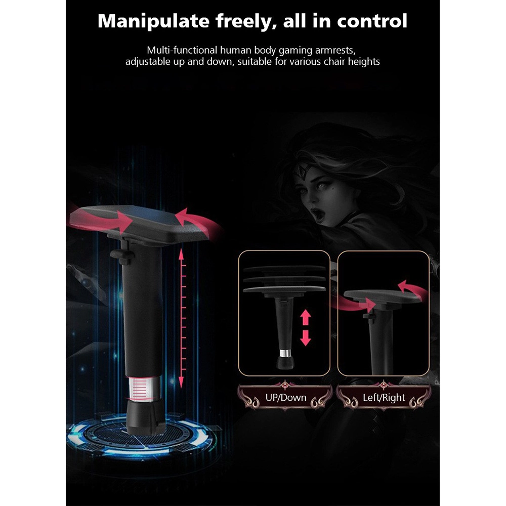 F8041 - Gaming Chair RGB LED Light Red