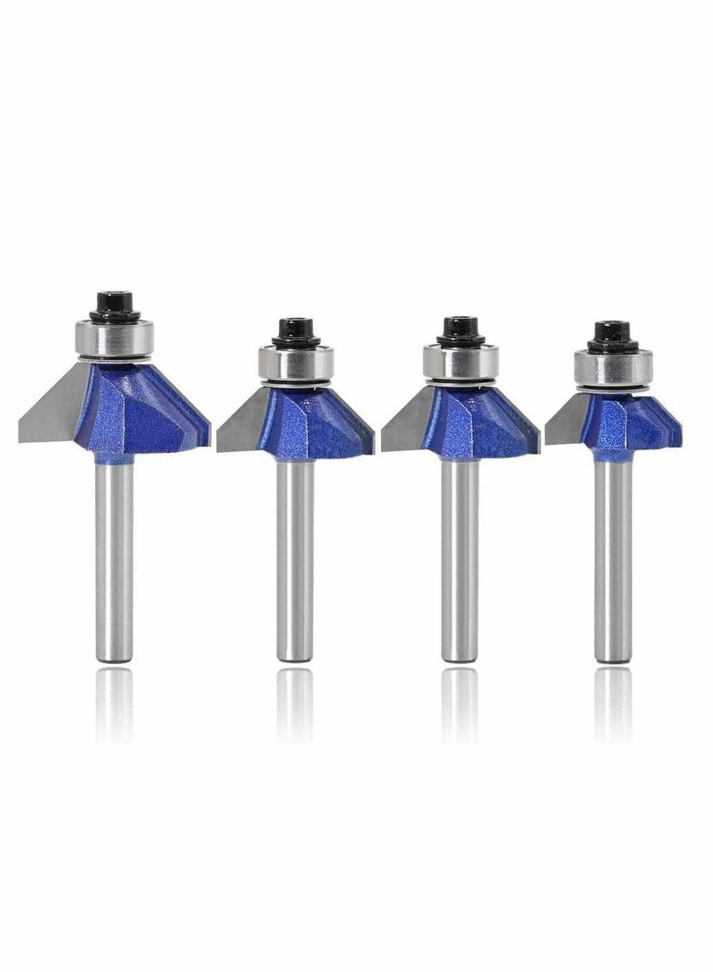 NIBEMINENT 45 Degree Chamfer Router Bit Set - 3/8" 5/16" 1/4" 1/2" 1/4" Shank