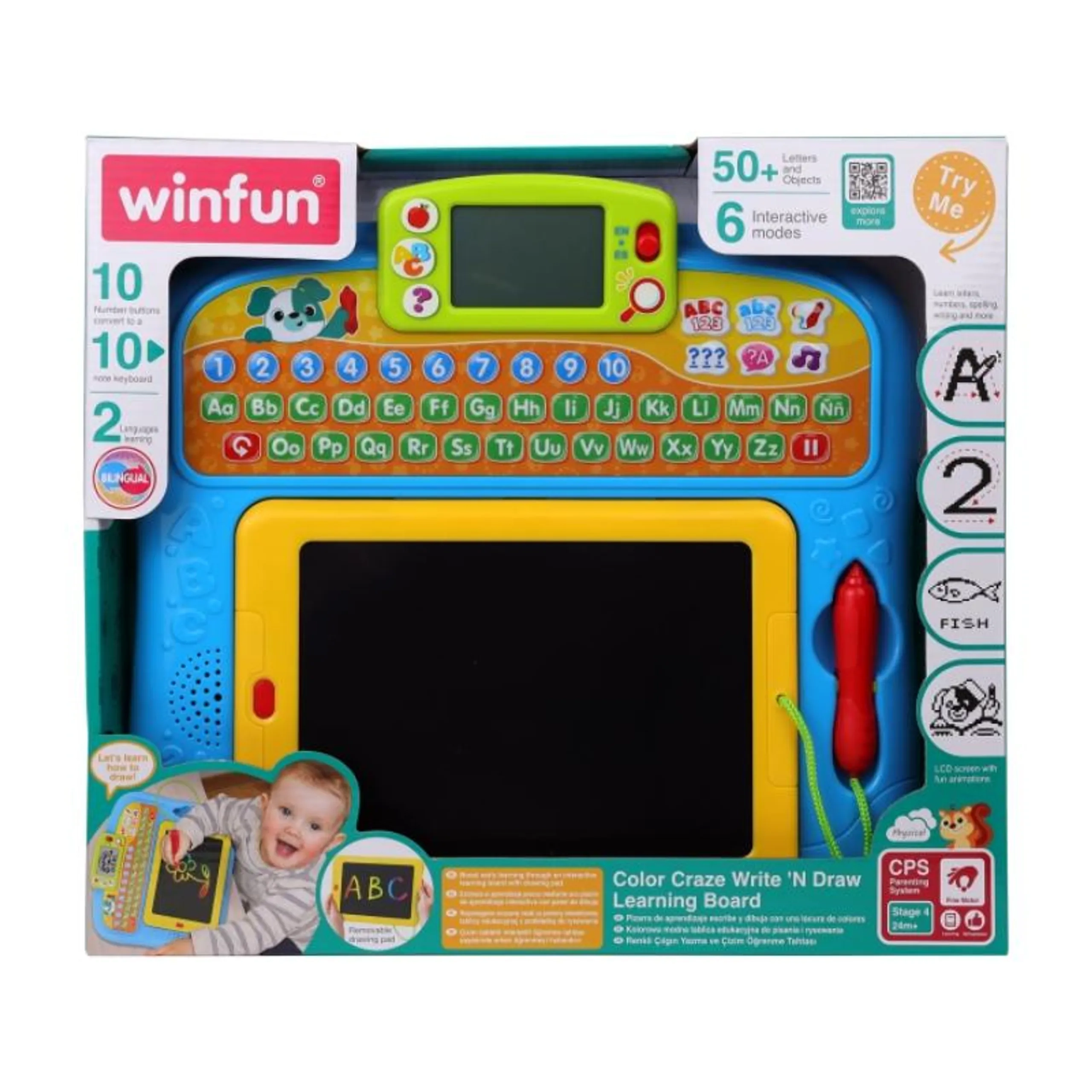 WinFun Write N Draw Learning Board - Suitable for 2 years & above