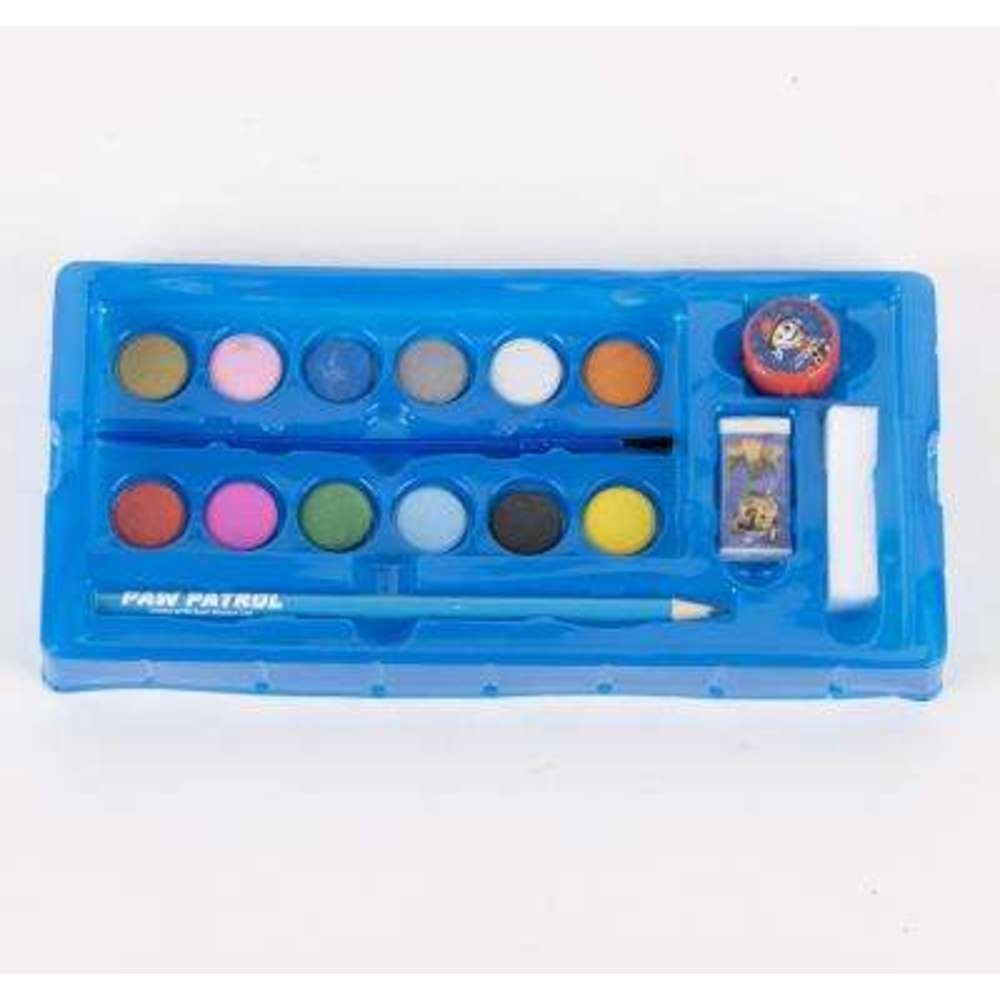 Colorable Stationery Set Briefcase - 8 colored markers 8 crayons 8 colored pens 8 colored pencils 1 pencil 1 eraser 1 pencil sharpener 1 artist book 1 color brush