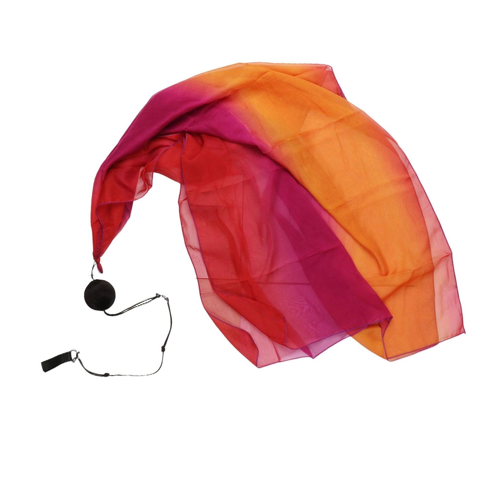 THE STYLE SUTRA Poi Streamer Set - Silk Red Orange