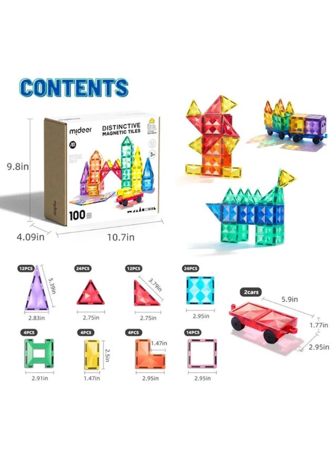 Magnetic Tiles CT1223 - 100 pcs