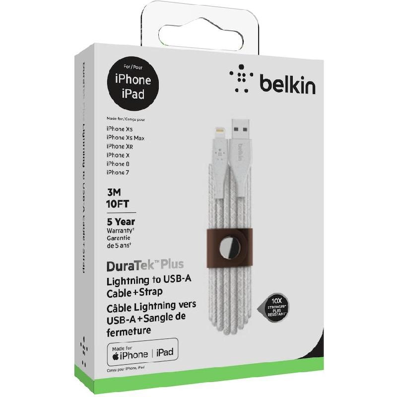 Duratek Plus Lightning to USB-A Cable 3m