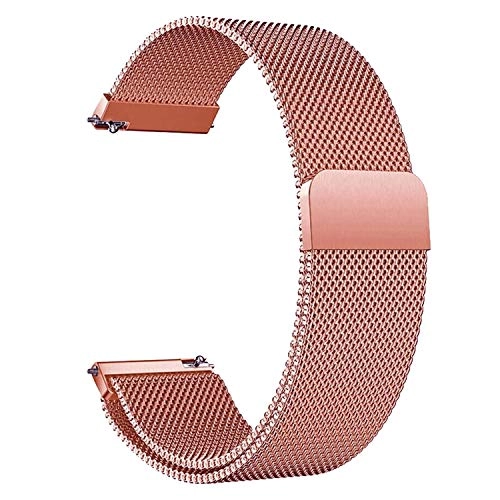 Watch Band 22mm - Metal Magnetic Loop Rose Gold Pink