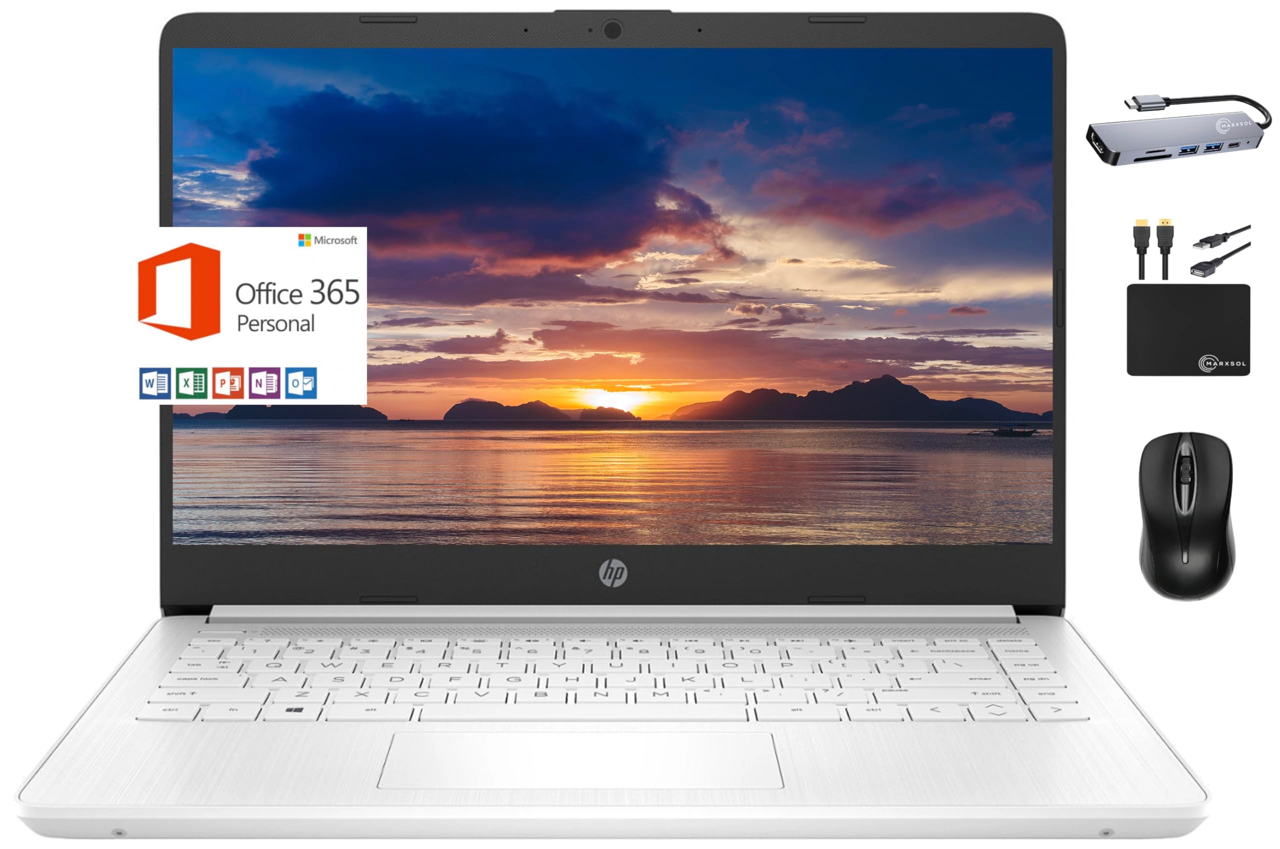HP Newest 14 Inch Laptop - 14'' Celeron N4120 16GB DDR4 320GB (64GB eMMC+256GB Card)