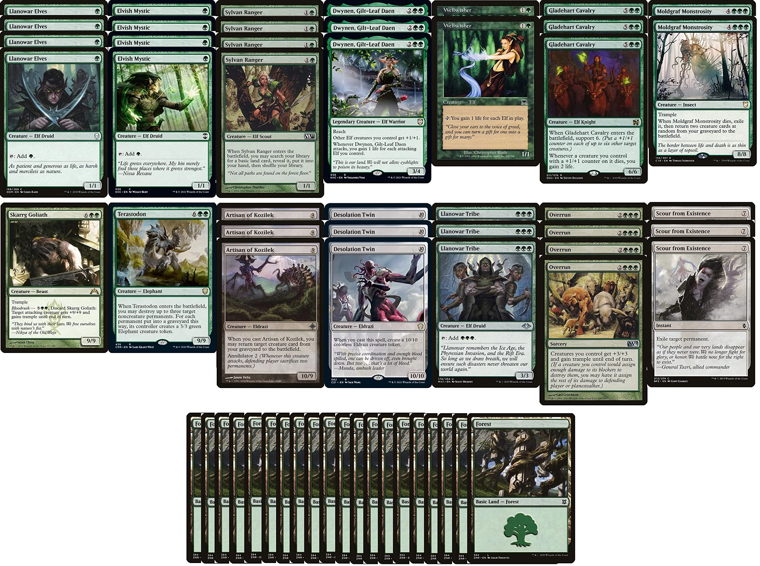 MTG Decks & More Mono Green Elf Ramp - 60pcs