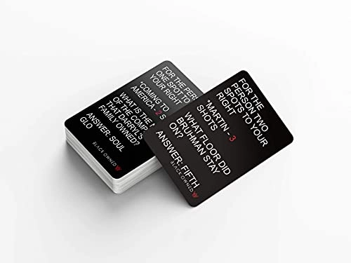 Adult Party Drinking Black People Trivia Card Game - English 21 years and up 100 pieces