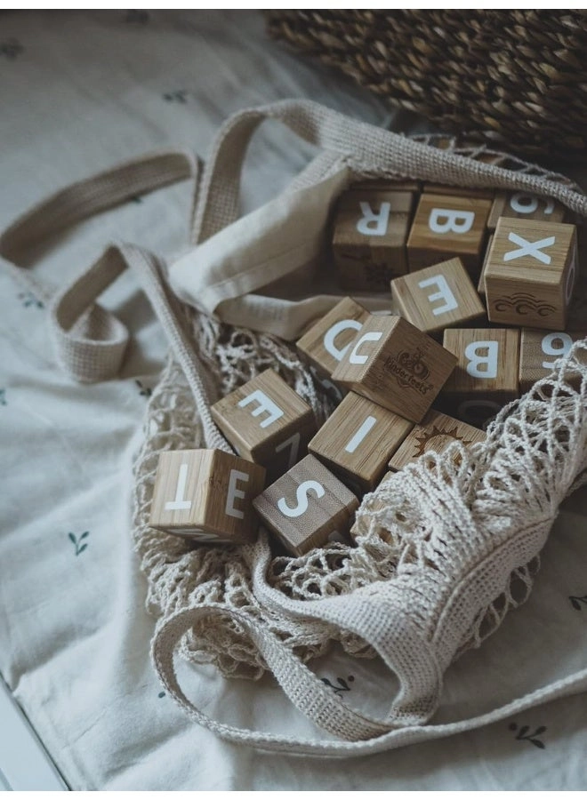 Crafted ABC Bamboo Blocks - 18 pcs
