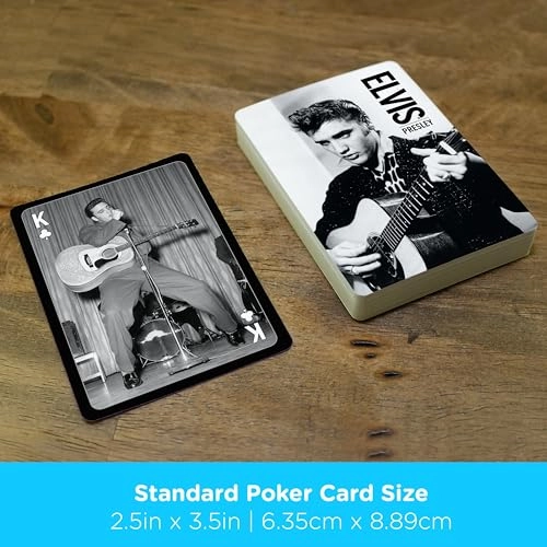 Elvis - Black and White 52-card Poker-sized