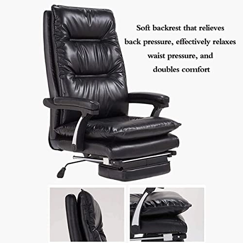 Desk Chair - PU Leather Brown High Back