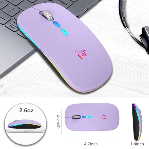 LED Slim Rechargeable Mouse - Wireless