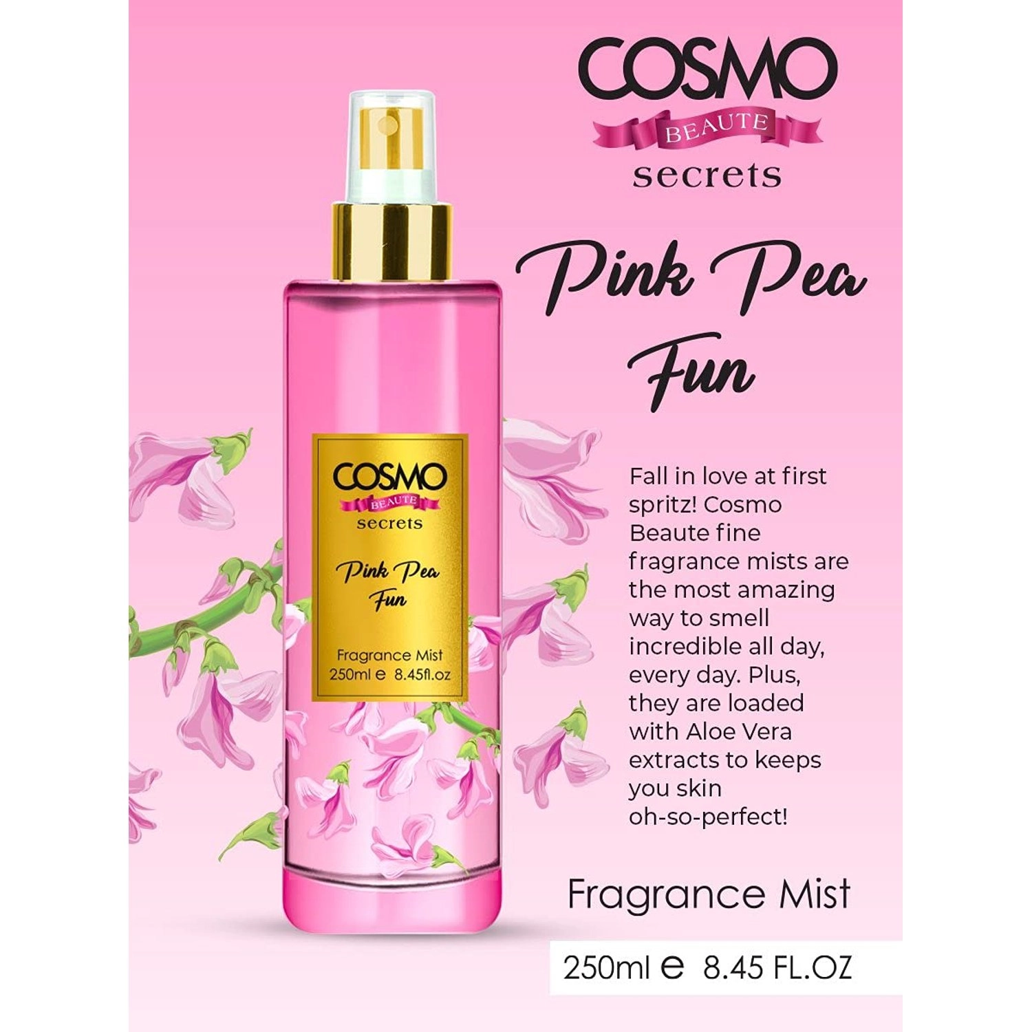 Beaute Pink Pea Fun Fine Fragrance Body Mist - 250ml