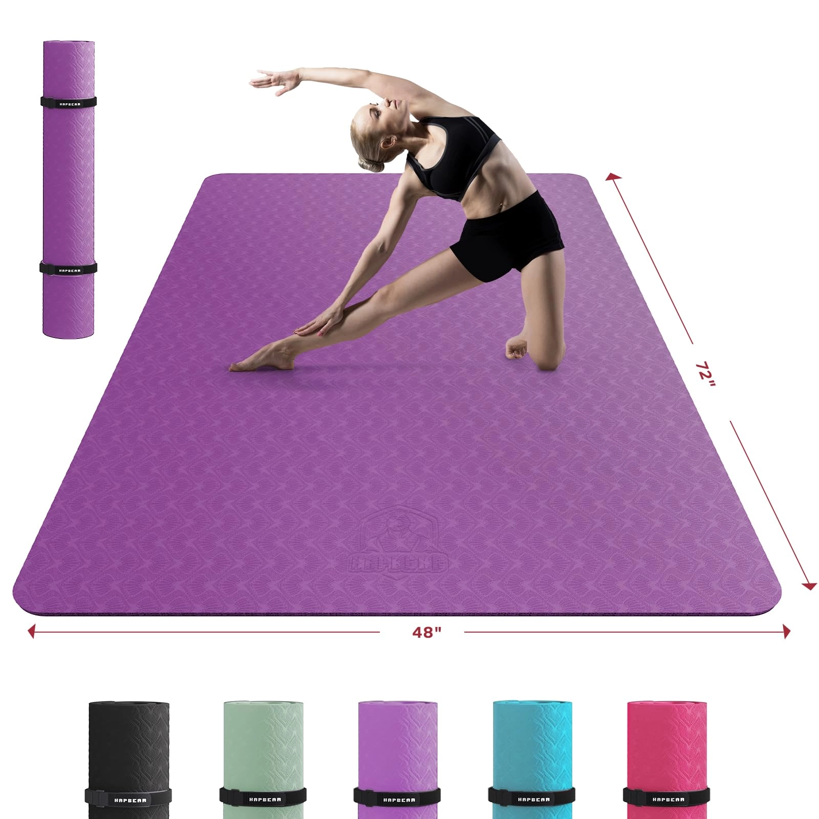 Large Yoga Mat - Thermoplastic Elastomers 6mm