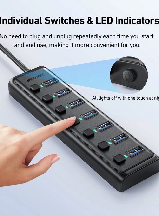 USB 3.0 Hub - 7-Port 3.3ft Cable