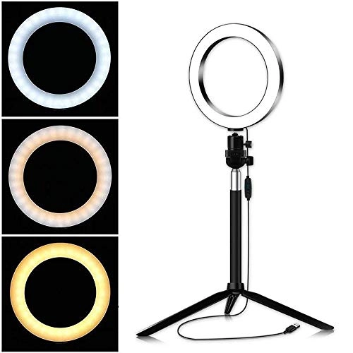 Ring Light LED - 6" Tripod 3 Light Modes