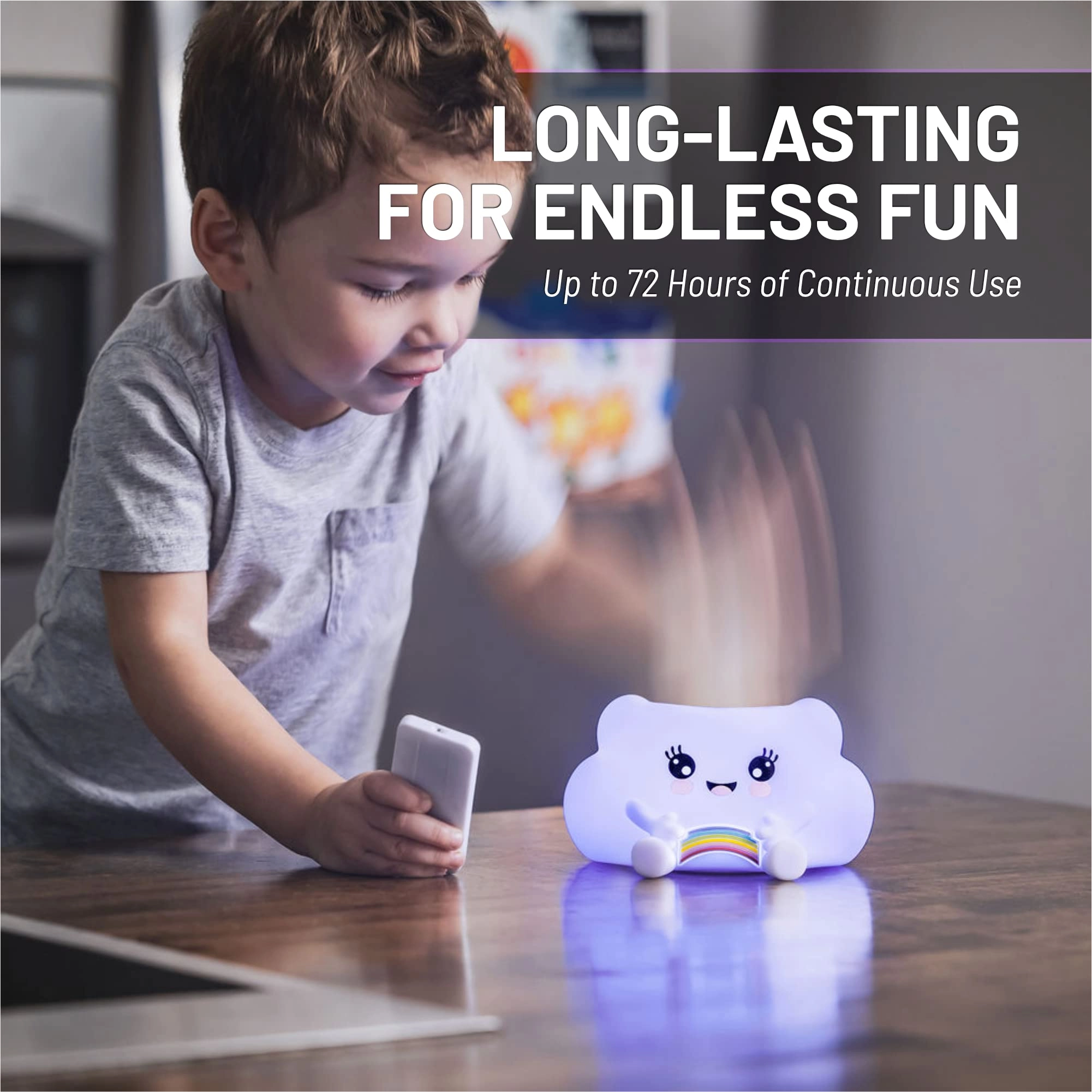 Cloud Squishy Night Light - Battery Powered Multicolor