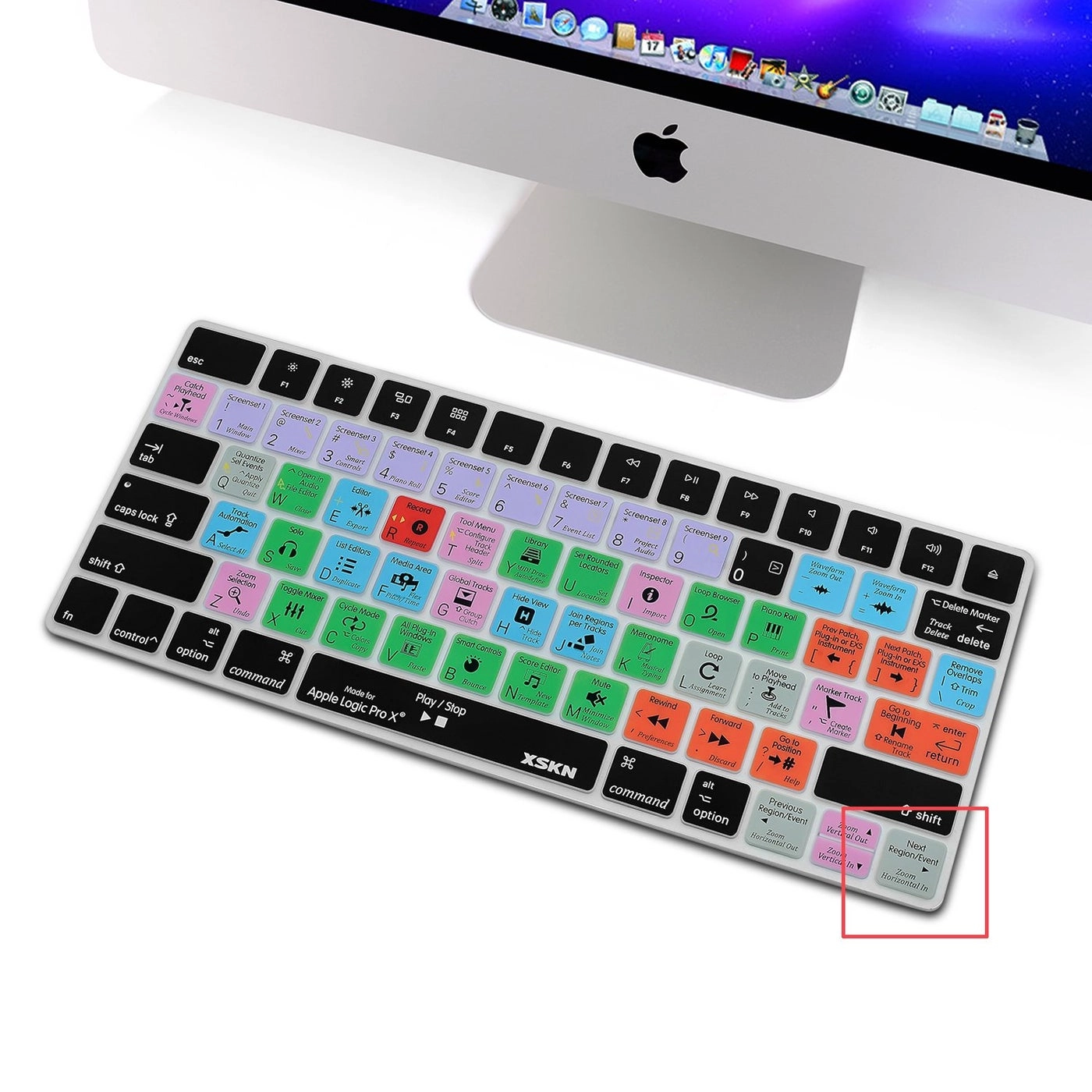 Logic Pro X 10 Shortcut Silicone Keyboard Skins - US Layout