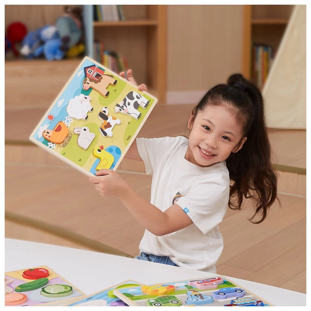 Farm Animals Block Puzzle - 18m+ 7 pieces