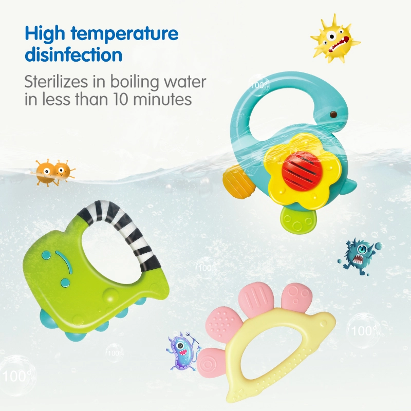 Dinosaur Rattles and Teethers - 5 Pcs 5 Stages