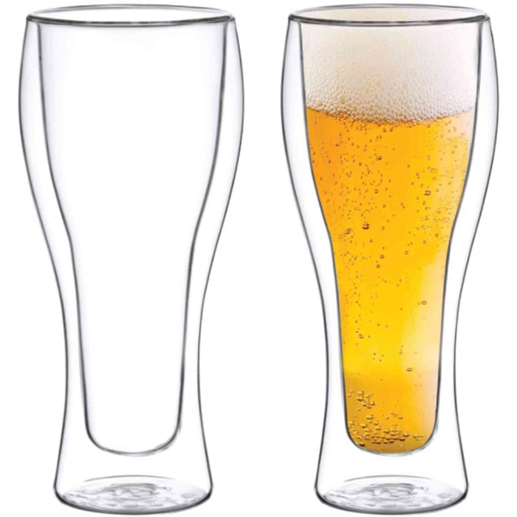 Hassani Trading Company Double Wall Glass Tumbler - 2 pcs - 450 ml