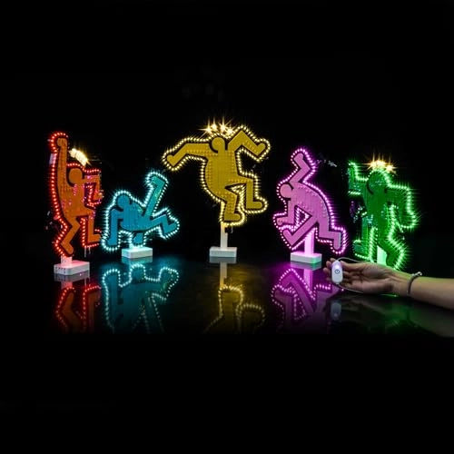 31216 Keith Haring Dancing Figures - Touch Dimmer USB and Battery