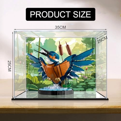 Acrylic Display Case for LEGO 10331 Icons Kingfishor Bird Set