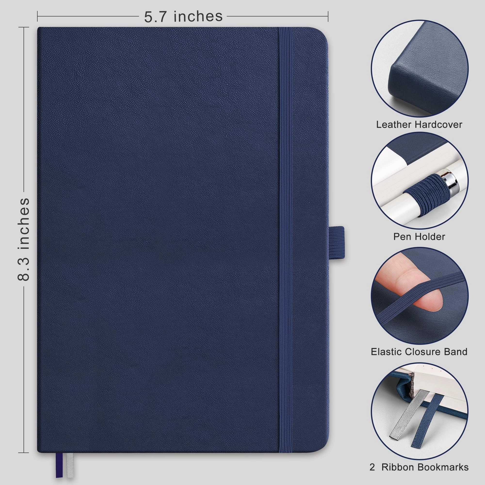 Notepad A5 Hardcover - Lined 376 Pages