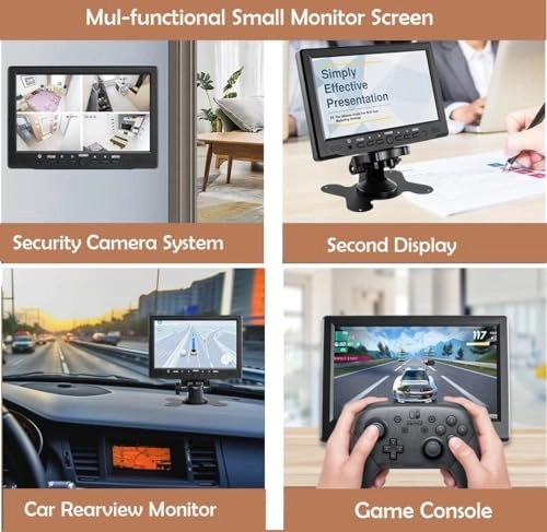 Small Portable HDMI VGA HD LCD Computer Monitor - L0798A 7 Inches 1024x600