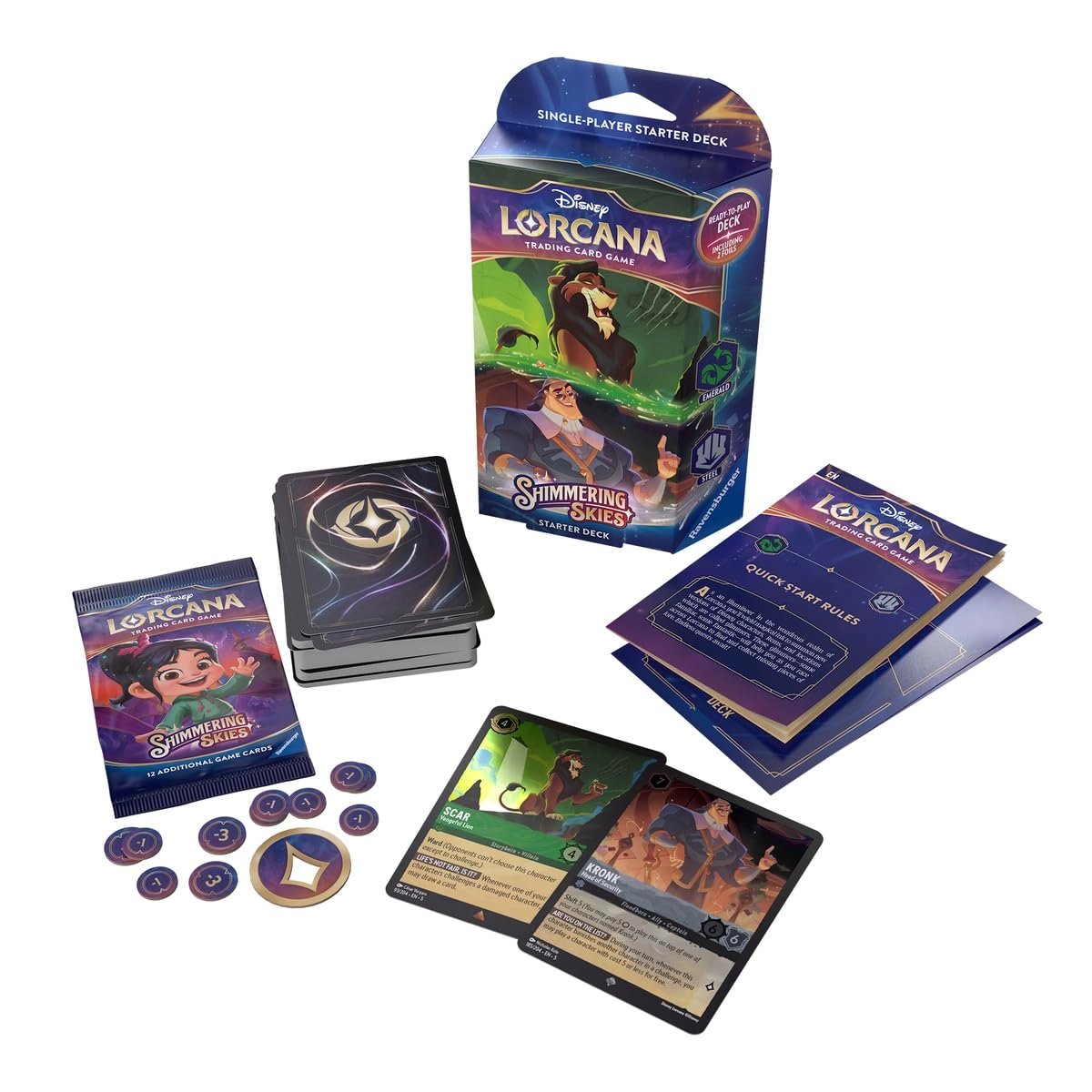 Ravensburger Disney Lorcana Shimmering Skies Starter Deck - English 60pcs