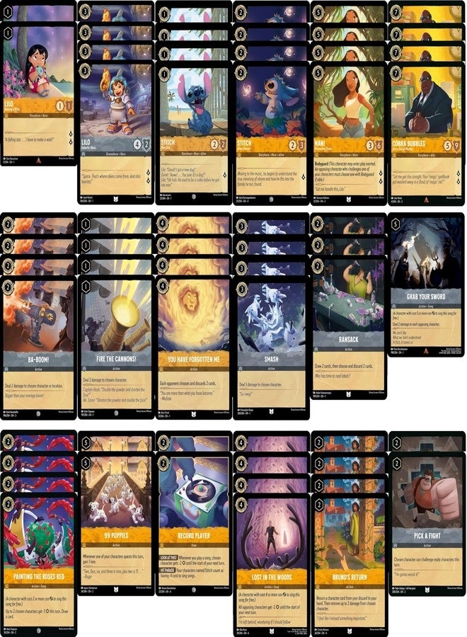 Disney Lorcana Lilo & Stitch Deck - 60 pcs