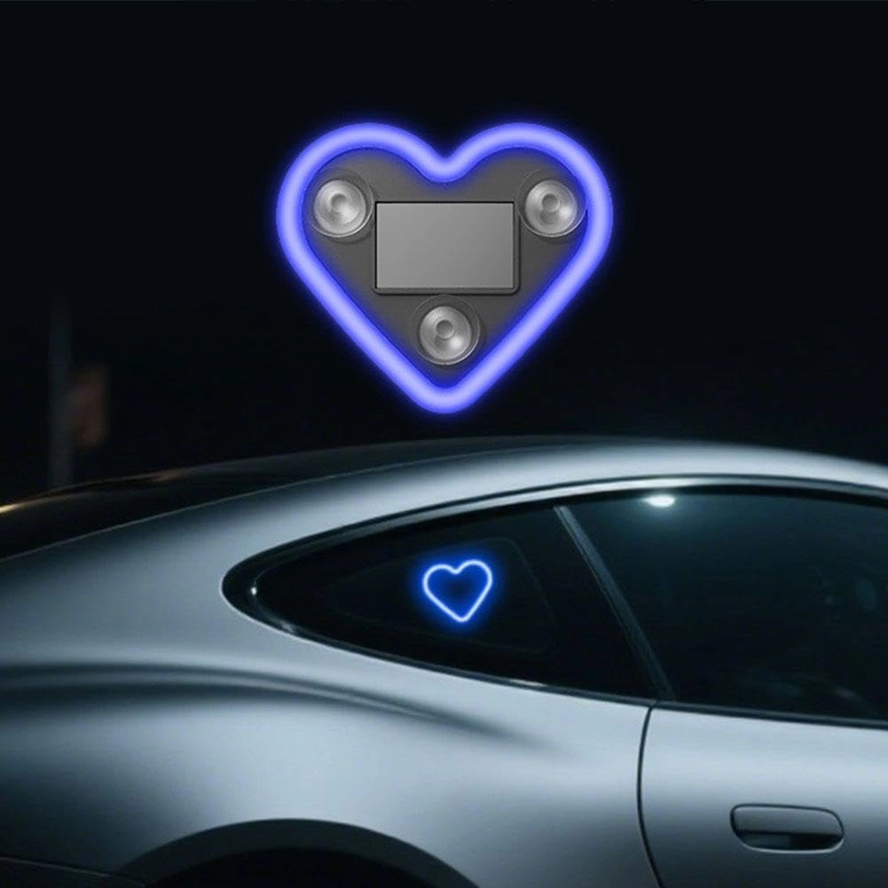 Solar Heart LED Atmosphere Light - Solar Blue