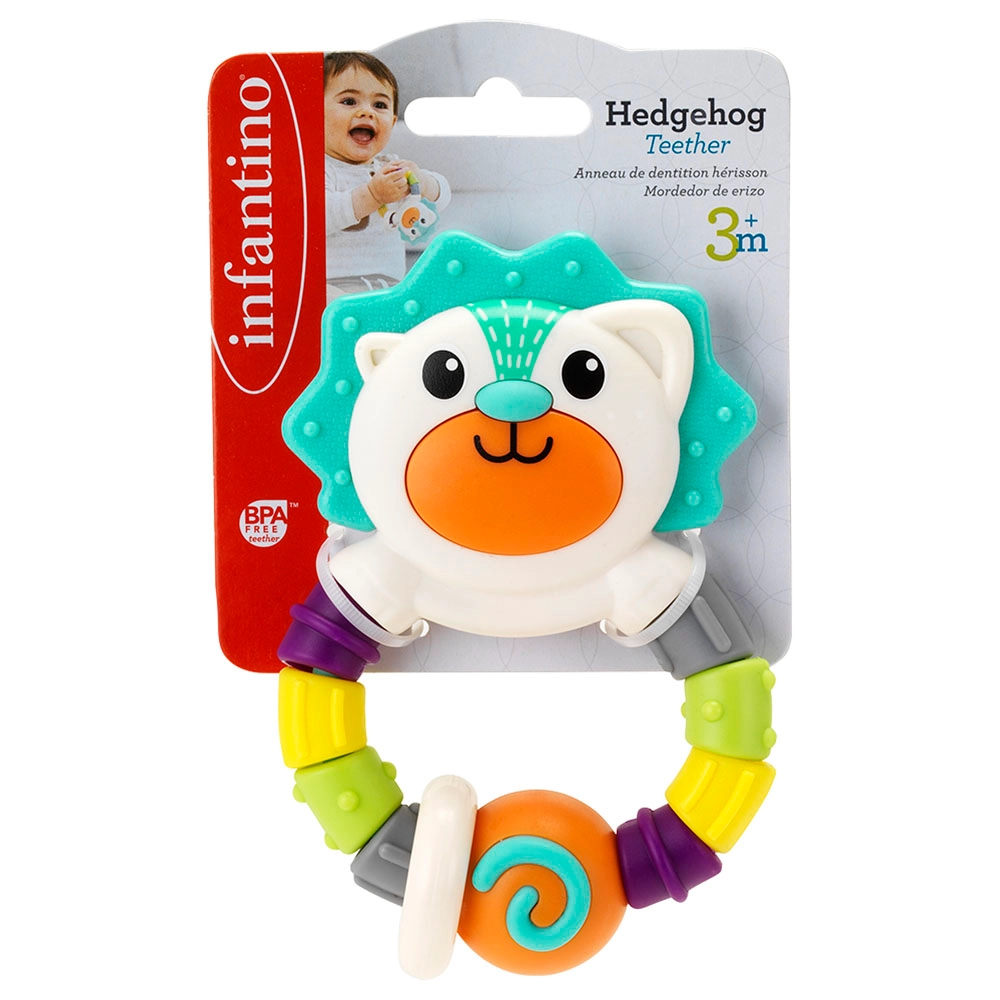 Hedgehog Teether - BPA-free Suitable for 3 months and above