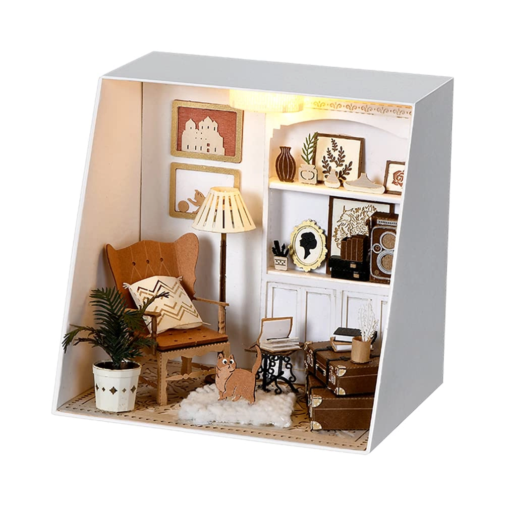 Miniature Wooden Dollhouse Furniture Kit - Creative Room 1:24