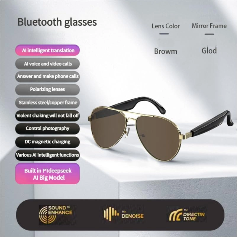 Smart Glasses - AI Bluetooth Speaker UV Protection