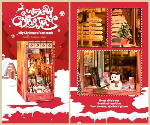 Book Nook Miniature Kit - Jolly Christmas Promenade