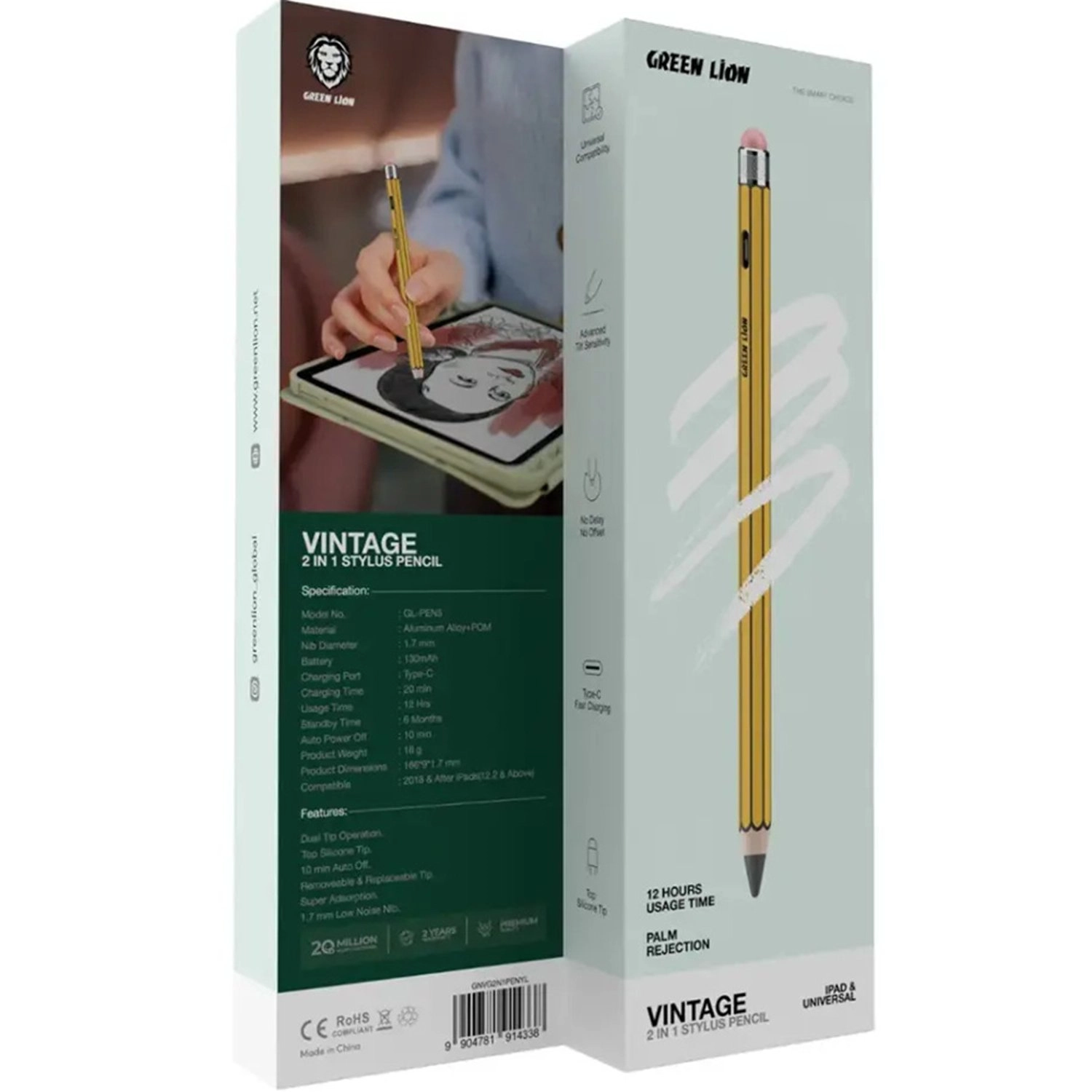 Vintage Stylus Pencil - 2018 & After iPads (12.2 & Above)