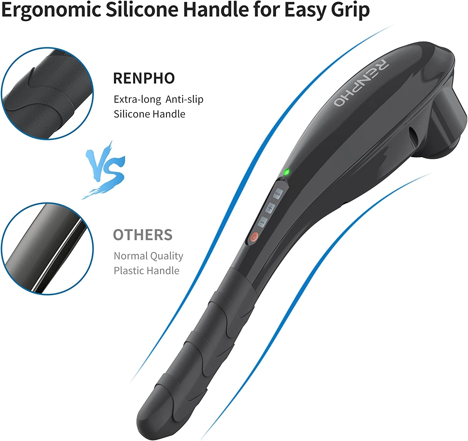 Rechargeable Hand Held Deep Tissue Massager - Cordless Percussion