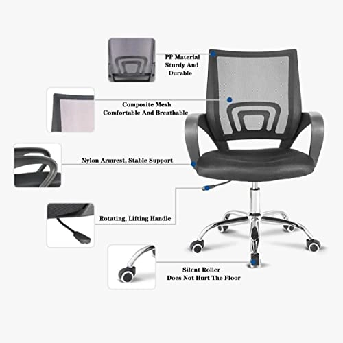 Desk Chair - PU Leather Brown High Back